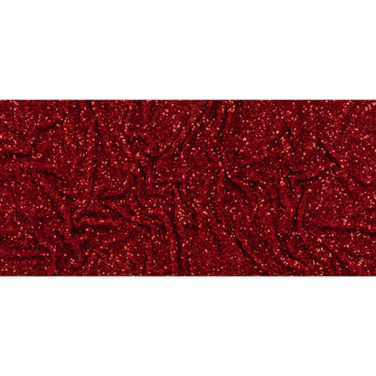 Recycled Polyester All-Over Circular Baby Sequins on Stretch Mesh - Red - Divine Collection