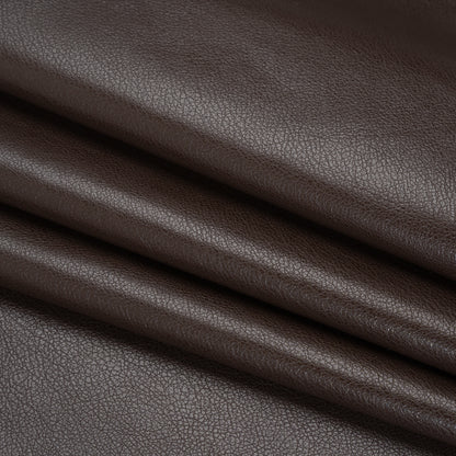 Buttery Faux Leather with Brushed Suede-like Backing - Chocolate - Veronica Collection Folded