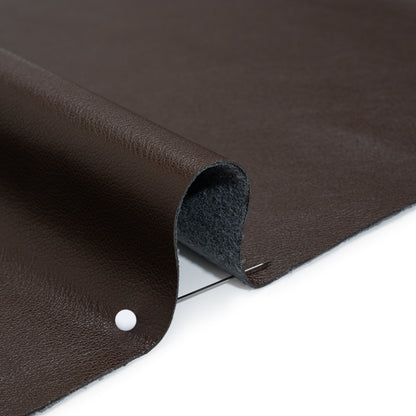 Buttery Faux Leather with Brushed Suede-like Backing - Chocolate - Veronica Collection Detail