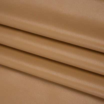Buttery Faux Leather with Brushed Suede-like Backing - Sand - Veronica Collection Folded