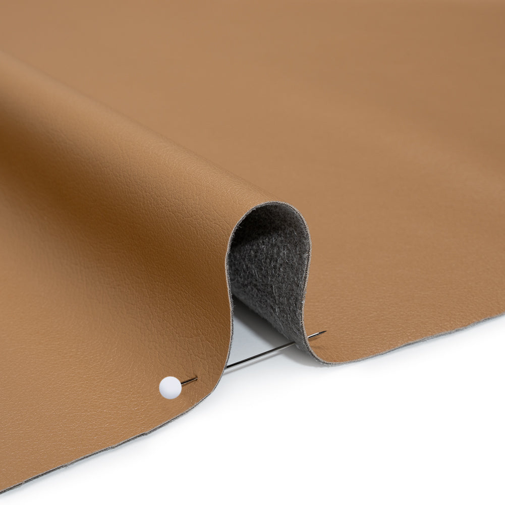 Buttery Faux Leather with Brushed Suede-like Backing - Sand - Veronica Collection Detail