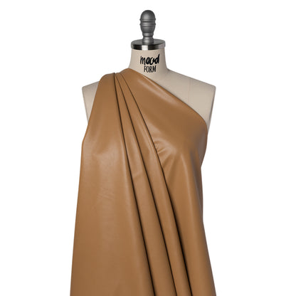 Buttery Faux Leather with Brushed Suede-like Backing - Sand - Veronica Collection Drape