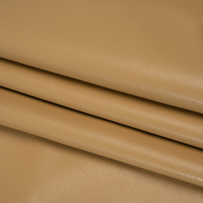 Buttery Faux Leather with Brushed Suede-like Backing - Beige - Veronica Collection Folded
