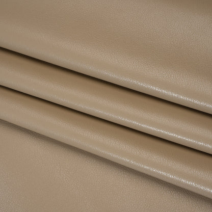 Buttery Faux Leather with Brushed Suede-like Backing - Stone - Veronica Collection Folded