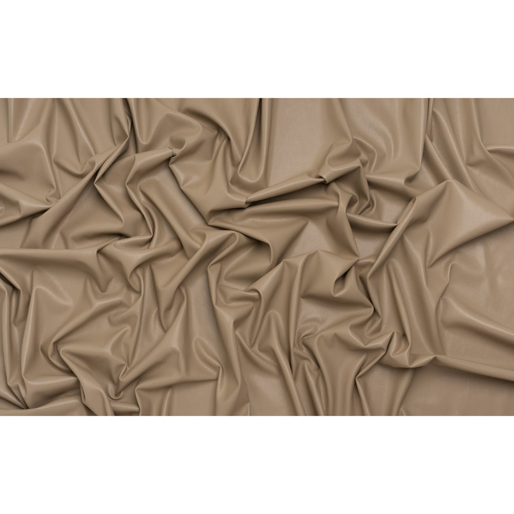 Buttery Faux Leather with Brushed Suede-like Backing - Stone - Veronica Collection - Full