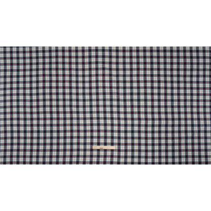Yarn-Dyed Cotton Twill Flannel - Blue, Red and White Plaid