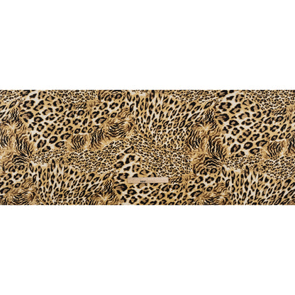 Silk Charmeuse Print - Beige, Brown and Black Leopard Spots - Deadstock