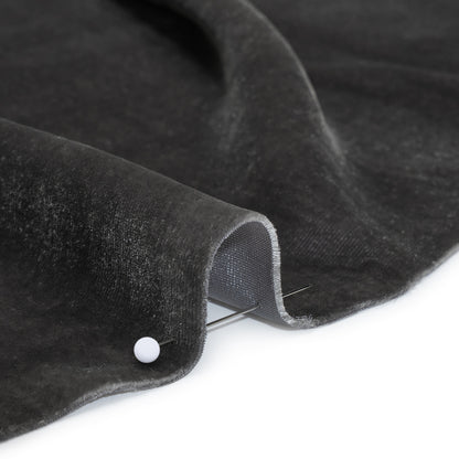 Rayon-Silk Velvet - Charcoal - Cicero Collection Detail