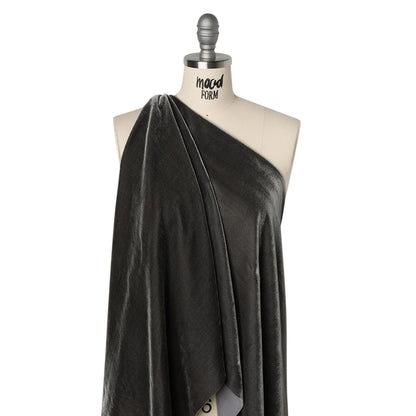 Rayon-Silk Velvet - Charcoal - Cicero Collection Drape