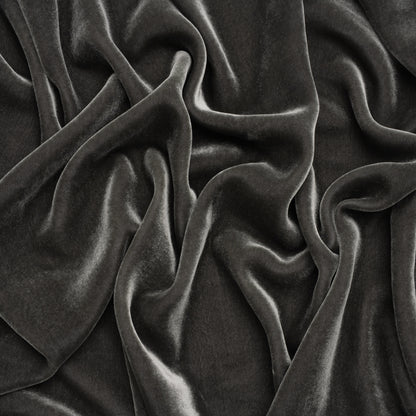 Rayon-Silk Velvet - Charcoal - Cicero Collection
