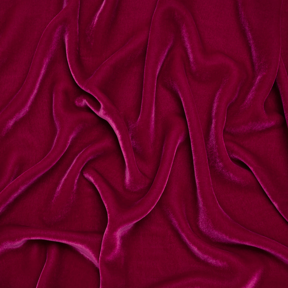 Rayon-Silk Velvet - Magenta - Cicero Collection
