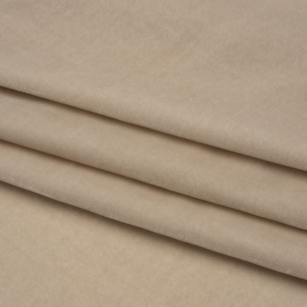 Rayon-Silk Velvet - Beige - Cicero Collection Folded