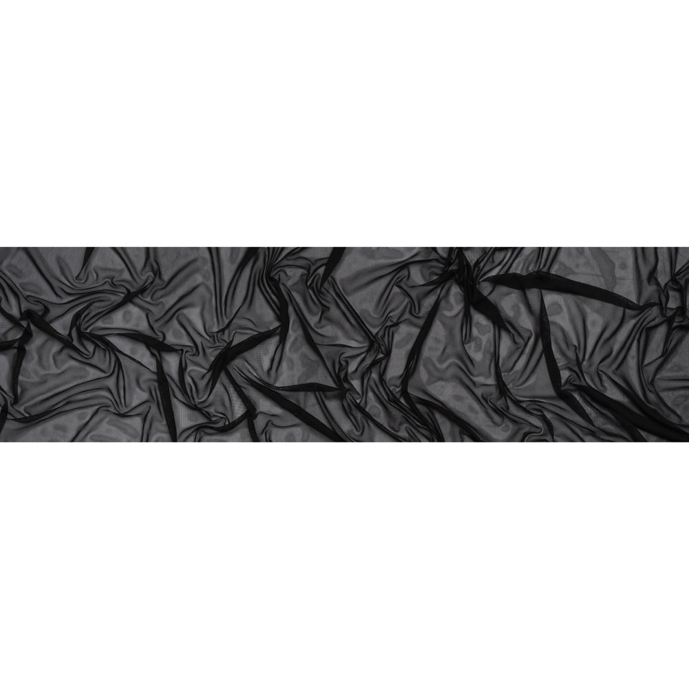 Polyester Stretch Mesh - Black - Designer Deadstock