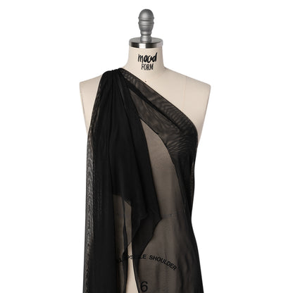 Polyester Stretch Mesh - Black - Designer Deadstock
