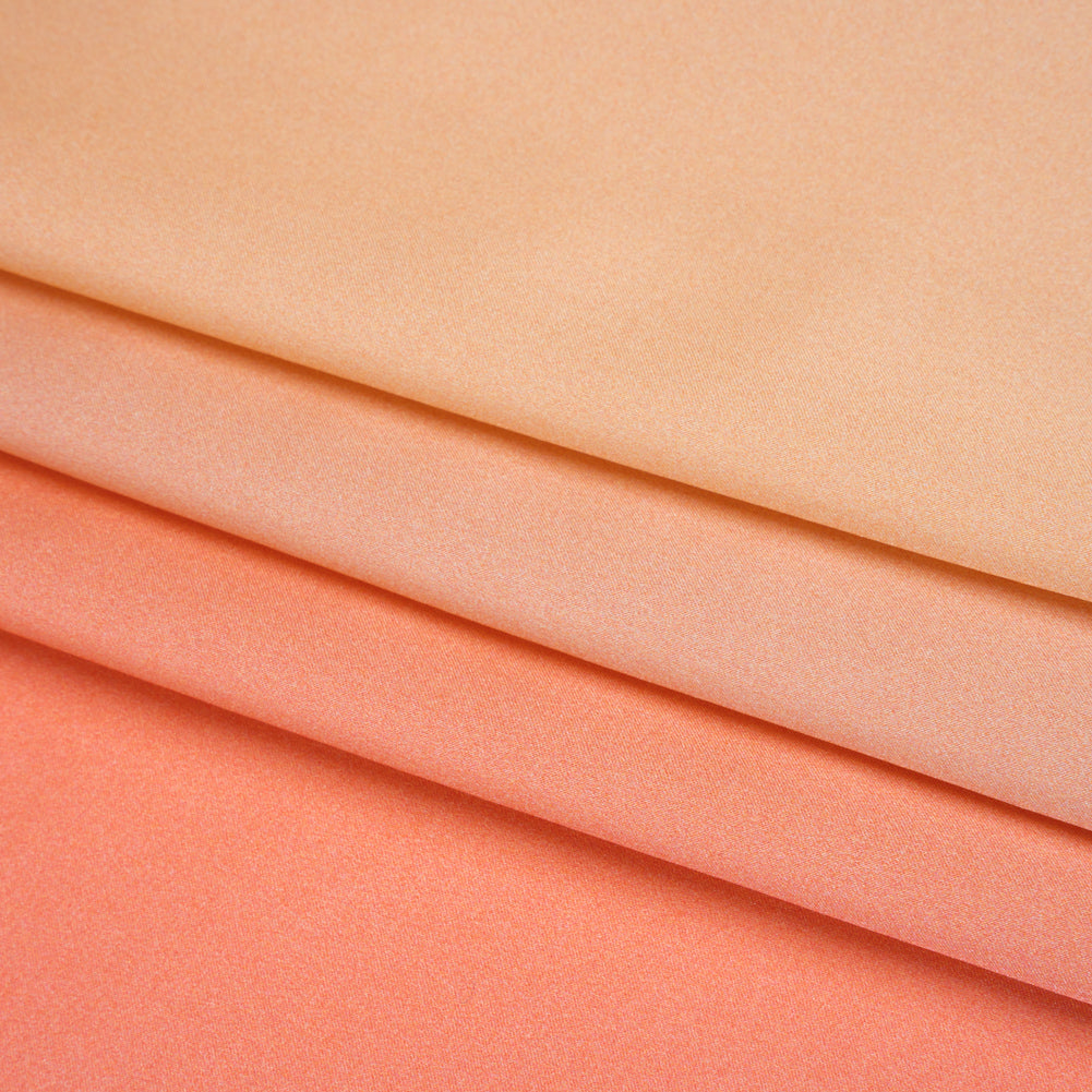 Silk Charmeuse Print 16MM, Made in Italy - Pale Peach to Blush Pink Ombre
