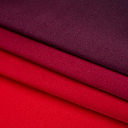 Silk Charmeuse Print 16MM, Made in Italy - Red to Black Ombre