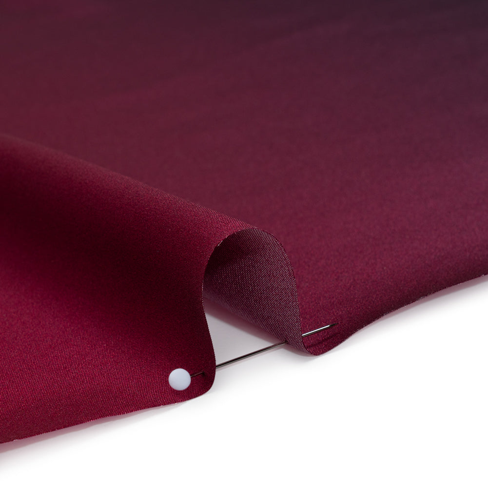 Silk Charmeuse Print 16MM, Made in Italy - Red to Black Ombre