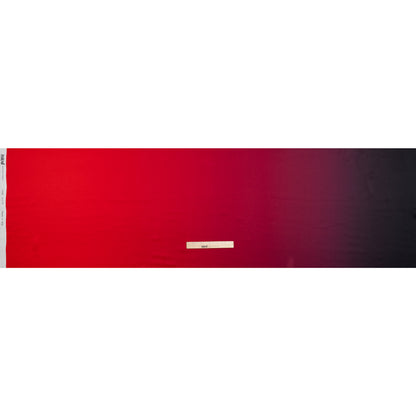 Silk Charmeuse Print 16MM, Made in Italy - Red to Black Ombre