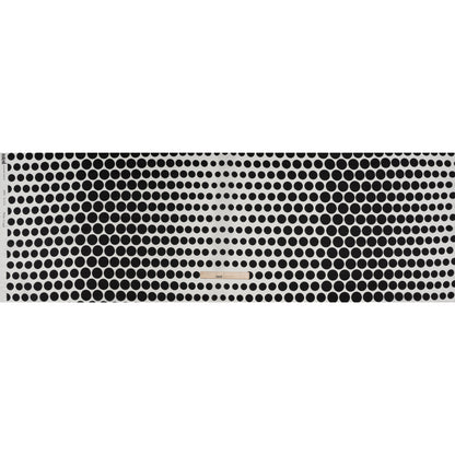 Heavy Silk Satin-Faced Organza, Made in Italy - Black and White Polka Dot Gradients