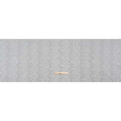 Embroidered Eyelet Cotton Voile - White Big Circles - Naomi Collection