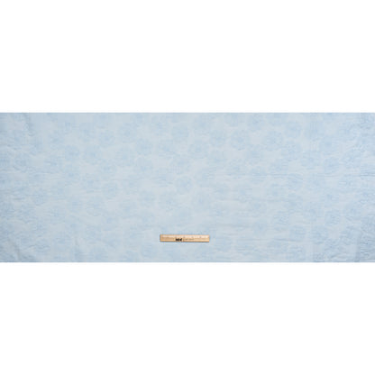 Embroidered Eyelet Cotton Voile - Pale Aqua Big Tossed Flowers - Naomi Collection