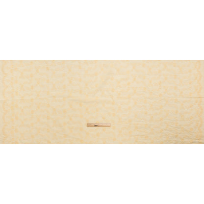 Embroidered Eyelet Cotton Voile - Vanilla Flowers on Branches - Naomi Collection