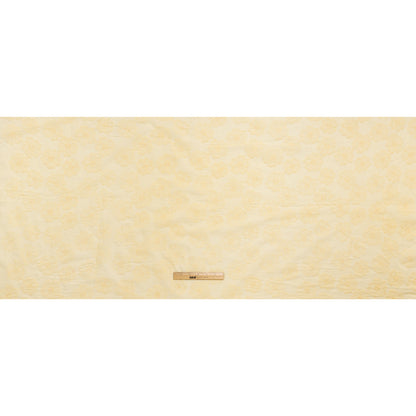 Embroidered Eyelet Cotton Voile - Vanilla Big Tossed Flowers - Naomi Collection