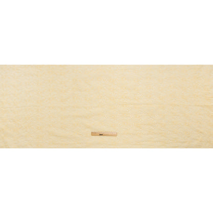Embroidered Eyelet Cotton Voile - Vanilla All-Over Flowers - Naomi Collection
