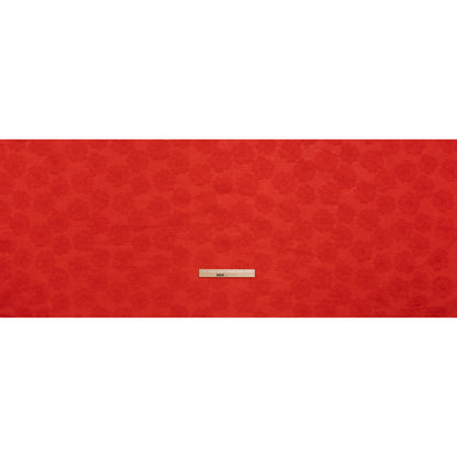 Embroidered Eyelet Cotton Voile - Red Big Tossed Flowers - Naomi Collection