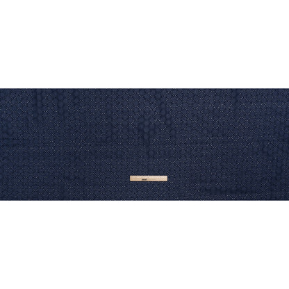 Embroidered Eyelet Cotton Voile - Medieval Blue Circles of Circles - Naomi Collection