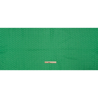 Embroidered Eyelet Cotton Voile - Ming Green Circles of Circles - Naomi Collection