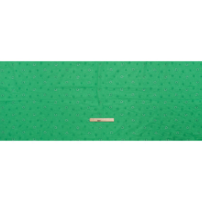 Embroidered Eyelet Cotton Voile - Ming Green Floating Flowers - Naomi Collection