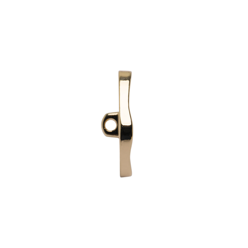 Organic Edge Enameled Shank Back Button - 28L/18mm - Gold and Black