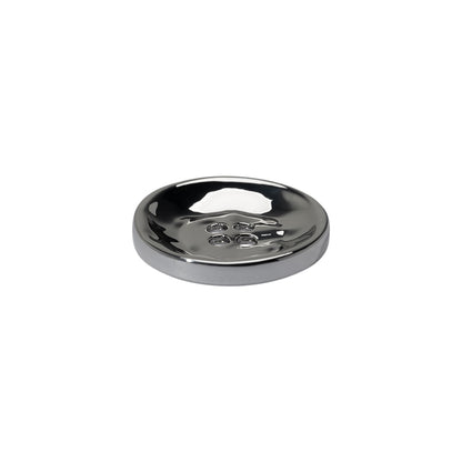 Organic Textured Metal Four-Hole Button - 27L/17mm - Nickel