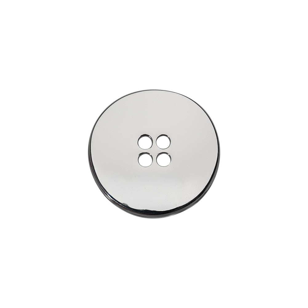 Organic Textured Metal Four-Hole Button - 27L/17mm - Nickel
