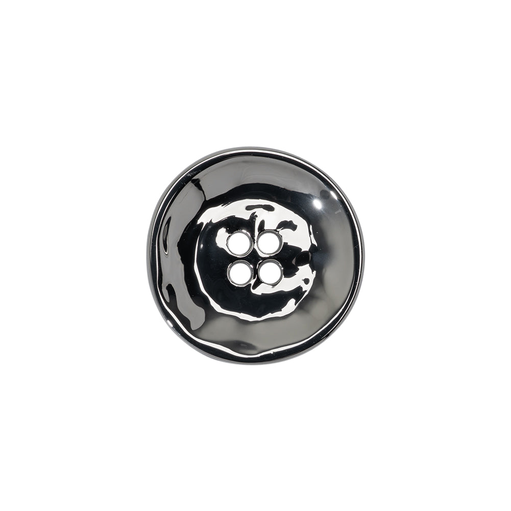 Organic Textured Metal Four-Hole Button - 27L/17mm - Nickel