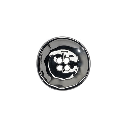 Organic Textured Metal Four-Hole Button - 27L/17mm - Nickel