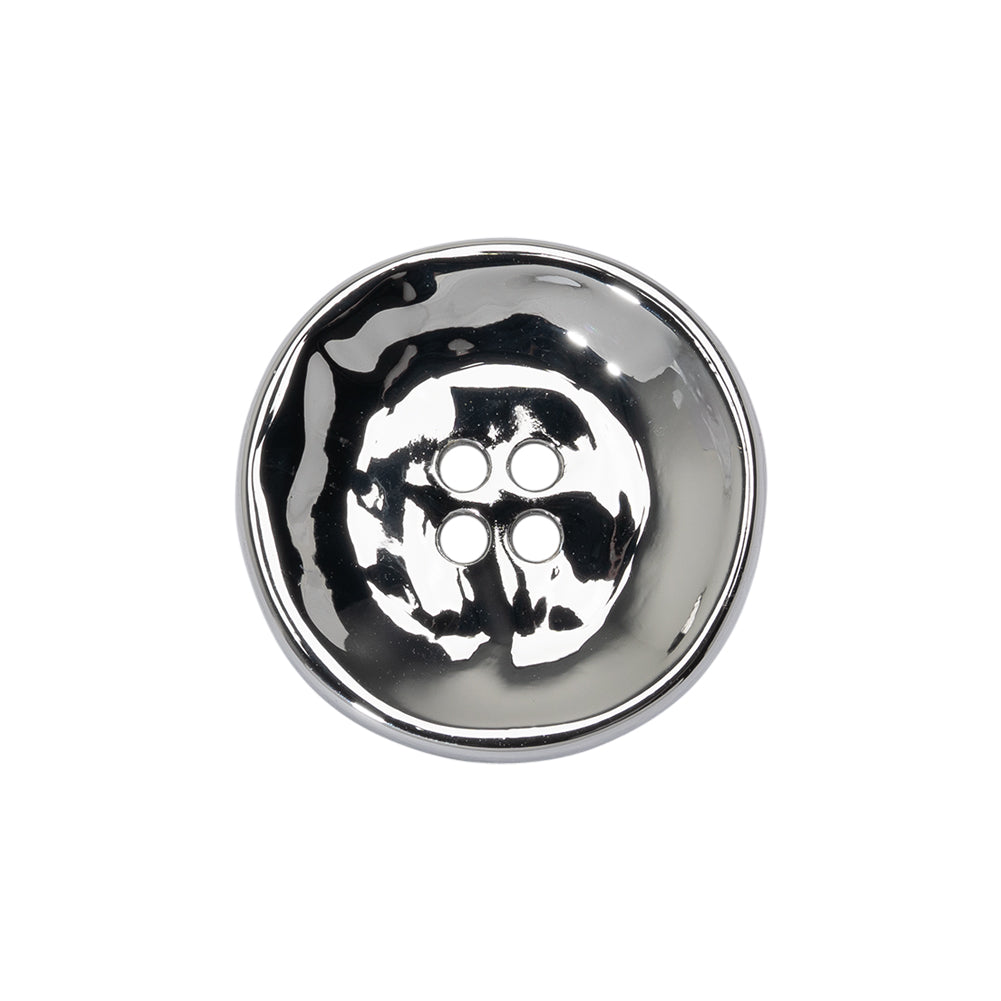Organic Textured Metal Four-Hole Button - 36L/23mm - Nickel