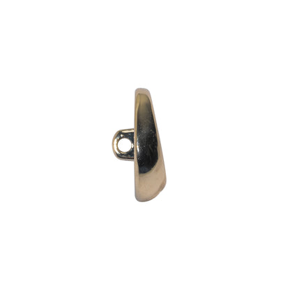 Off Center Low Concave Shank Back Metal Button - 24L/15mm - Pale Gold