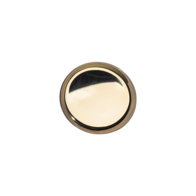 Off Center Low Concave Shank Back Metal Button - 24L/15mm - Pale Gold