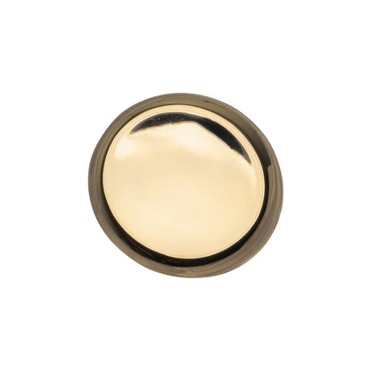 Off Center Low Concave Shank Back Metal Button - 36L/23mm - Pale Gold