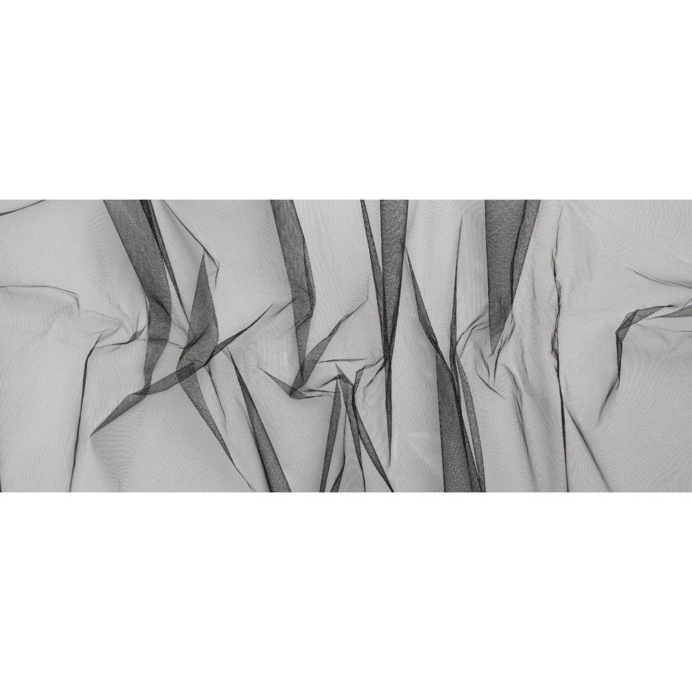 Stiff Polyester Tulle - Black - Deadstock - Full
