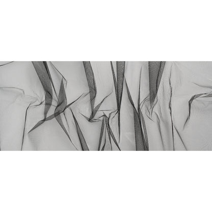 Stiff Polyester Tulle - Black - Deadstock