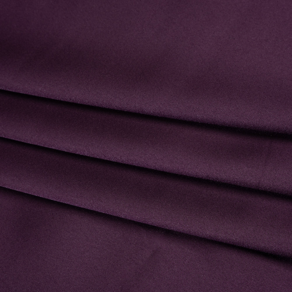 Stretch Polyester Charmeuse - Lush Purple - Designer Deadstock - Folded