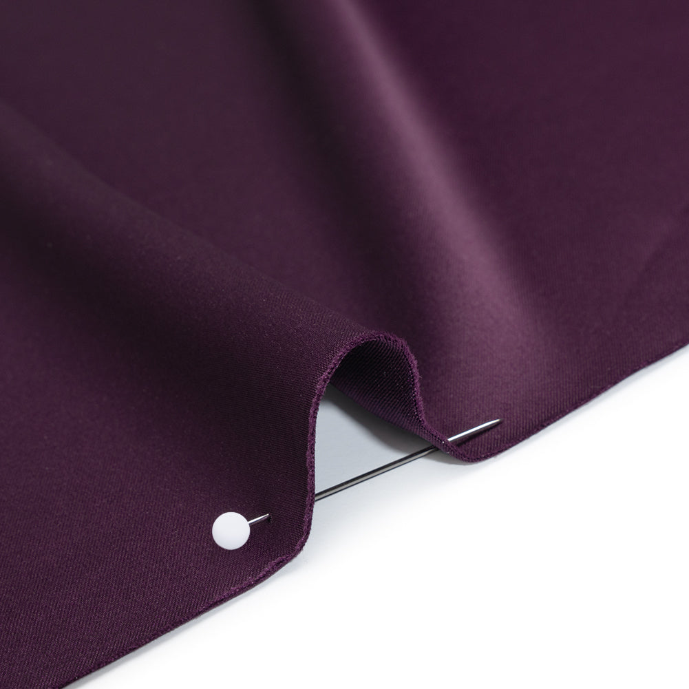 Stretch Polyester Charmeuse - Lush Purple - Designer Deadstock - Detail