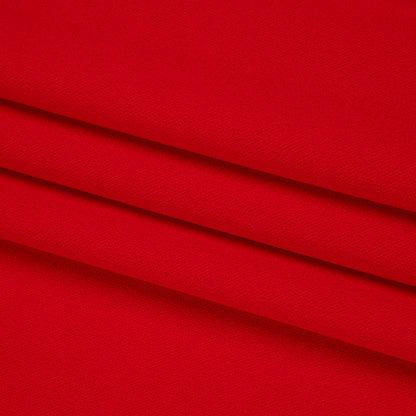 Stretch Polyester Crepe Scuba Knit - Bright Candy Red - Designer Deadstock
