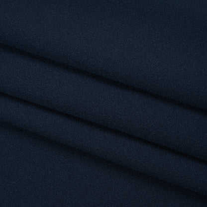 Stretch Polyester Crepe Scuba Knit - Twilight Blue - Designer Deadstock