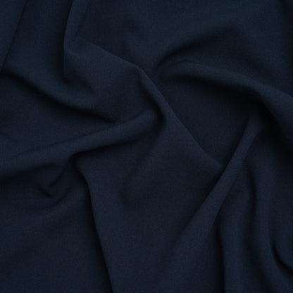 Stretch Polyester Crepe Scuba Knit - Twilight Blue - Designer Deadstock