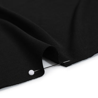 Stretch Polyester Tricot - Black - Designer Deadstock