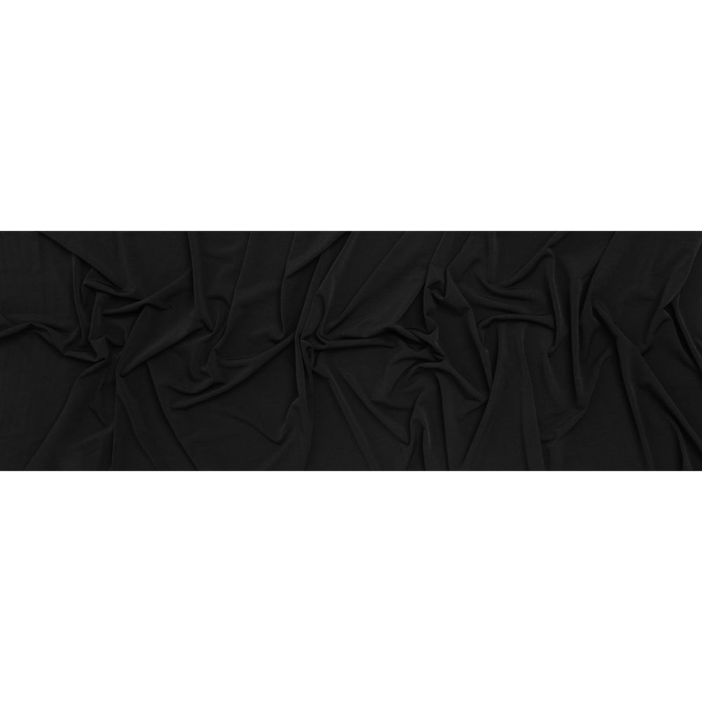 Stretch Polyester Tricot - Black - Designer Deadstock - Full
